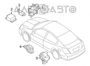 Modulul airbag SRS computer pentru pernele de aer de siguranță Nissan Maxima A36 16-