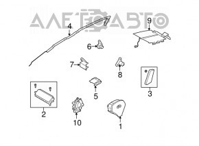 Modulul computerizat al airbag-urilor SRS pentru airbag-urile de siguranță Infiniti G25 G35 G37 4d 06-14.