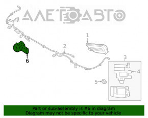 Senzor de parcare pentru bara din spate Hyundai Santa FE 19-20, nou, OEM KOR.