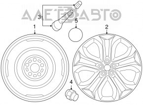 Запасное колесо докатка Mazda CX-9 16- R17 155/90