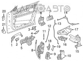 Blocare ușă față stânga Mercedes CLA 14-19