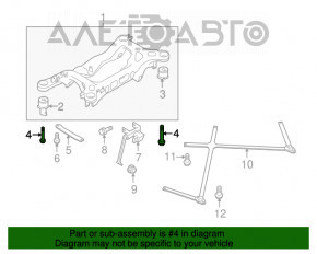 Șuruburile de fixare a suportului spate al șasiului, 4 bucăți, Porsche Panamera 10-16, M12x115mm