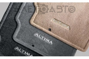 Covorul din spate dreapta al salonului Nissan Altima 13-18, material textil negru