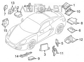 Modulul de control al caroseriei BCM Porsche Panamera 14-16 înainte