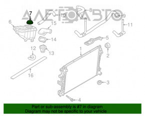 Capacul rezervorului de expansiune al sistemului de răcire Ford Flex 09-19, nou, original OEM