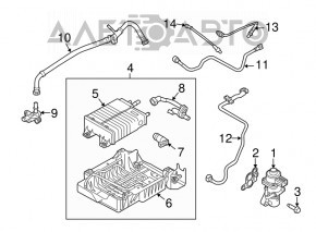 Supapă de ventilație a rezervorului de combustibil Ford Fusion mk5 13-20 pe absorbant