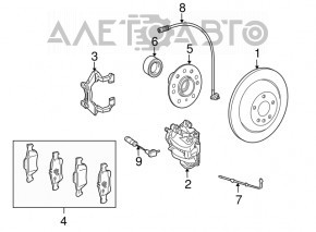 Датчик ABS задний правый Mercedes W164 ML X164 GL W251 R