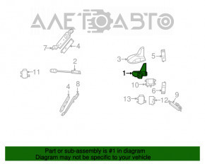 Antena aripă Mercedes CLA 14-19 fără capac