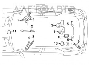 Antena aripă Mercedes CLA 14-19 fără capac