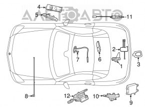 Corpul antenei aripioare Mercedes CLA 14-19