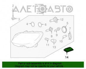 Блок розжига правый Mercedes W221 07-09