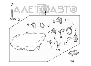 Блок розжига правый Mercedes W221 07-09