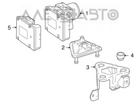 Кронштейн блока ABS Mercedes W221