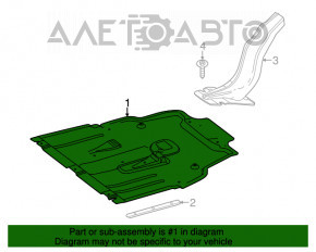 Protecția motorului dreapta pentru Infiniti QX30 17- nou OEM original