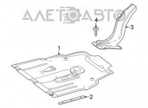 Protecția motorului dreapta pentru Infiniti QX30 17- nou OEM original