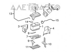 Corpul bateriei suplimentare Mercedes GLA 16-20