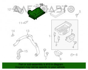 Corpul filtrului de aer Ford Explorer 13-19 Sport, complet cu admisie de aer