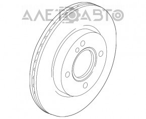 Диск тормозной передний левый Ford Fiesta 11-19