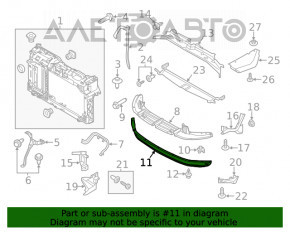 Buza bara fata centrala Ford Fiesta 14-19 restilizat.