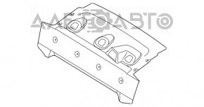 Полка задняя Ford Fiesta 11-19 4d черн