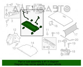 Raftul portbagajului Ford Fiesta 11-19 5 uși