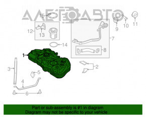 Топливный бак Ford Fiesta 11-19 1.6