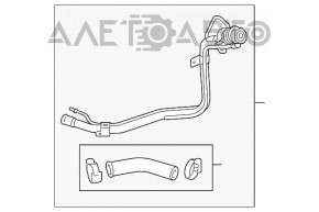 Заливная горловина топливного бака Ford Fiesta 11-19 1.6