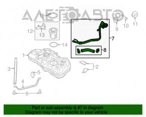 Gura de umplere a rezervorului de combustibil Ford Fiesta 11-19 1.6