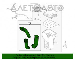 Воздухоприемник в сборе Ford Fiesta 11-19 1.6