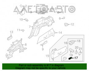 Butonul de pliere a celui de-al treilea rând de scaune Ford Flex 09-19