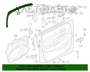 Cadru portiera interior fata stanga Ford C-max MK2 13-18 negru