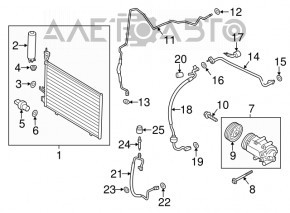 Compresorul de aer condiționat Ford Fiesta 11-19 1.6