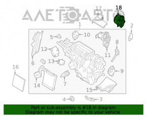 Motorul ventilatorului de încălzire pentru Ford Fiesta 11-19