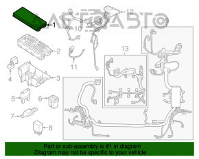 Blocul de siguranțe sub capotă Ford Escape MK3 13-19 2.5