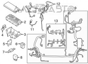 Крышка блока предохранителей подкапотная Ford Escape MK3 13-19 сломано крепление