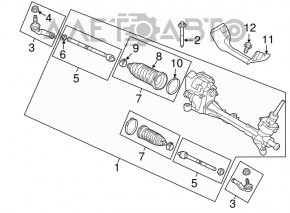 Рулевая тяга левая Ford C-max MK2 13-18