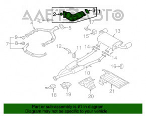 Катализатор правый Infiniti Q50 14-15 3.7