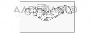 Convertor catalitic stânga Infiniti Q50 14-15 3.7 lipsește șurubul, șuruburile sunt tăiate.