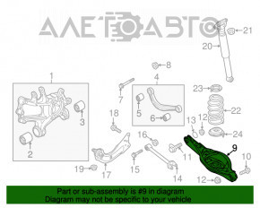 Maneta inferioară sub arc spate dreapta Mazda 3 14-18 BM