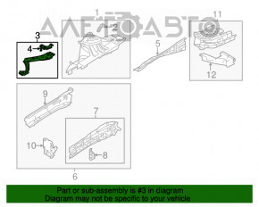 Планка телевизора ресничка левая Mazda 3 14-18 BM новый OEM оригинал