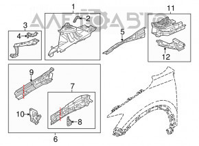 Bara stângă a televizorului Mazda 3 14-18 BM, nou, original OEM.