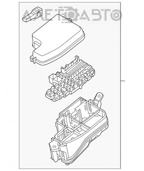 Instalație electrică sub capotă cu bloc de siguranțe Mazda 3 14-18 BM