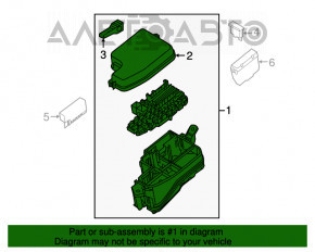 Blocul de siguranțe sub capotă Mazda 3 14-18 BM