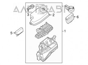 Blocul de siguranțe sub capotă Mazda 3 14-18 BM