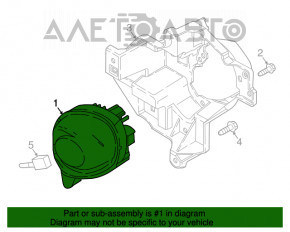 Farul de ceață dreapta pentru Mazda CX-5 17- nou OEM original