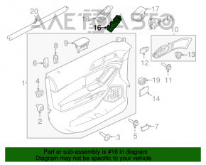 Controlul geamului electric din față, stânga, pentru Ford Explorer 11-19, negru cu crom, 1 automat, cu capac negru.