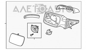 Oglindă laterală stângă Ford Explorer 11-15 pre-restilizare, 3 pini, structură, zgârieturi