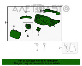 Oglindă laterală stângă Ford Explorer 11-15 pre-restilizare, 3 pini, structură, zgârieturi