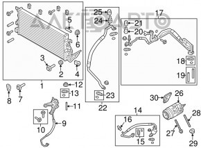 Tubulatura cu uscator pentru aer conditionat Ford Explorer 12-15 sport