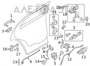 Ручка двери внешняя задняя правая Ford Explorer 11-19 структура